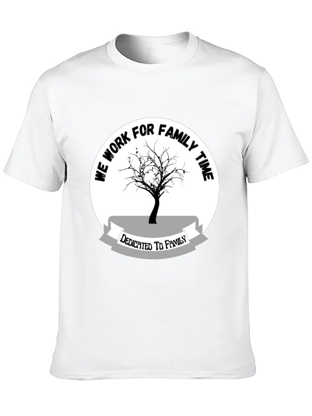 Family Time Tee - Black Cotton Shirt