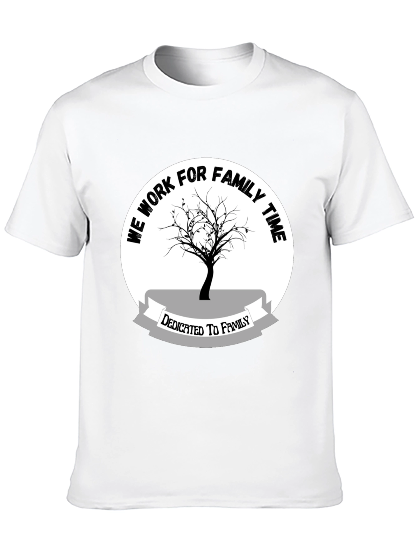 Family Time Tee - Black Cotton Shirt