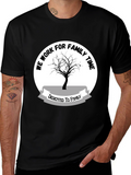 Family Time Tee - Black Cotton Shirt