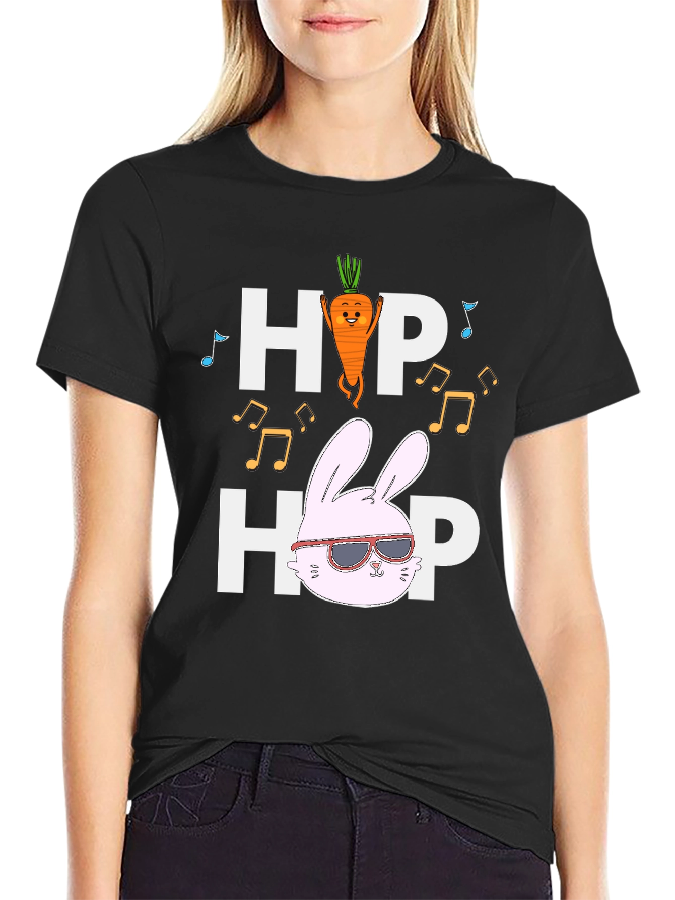 Hip Hop Bunny T-Shirt - Easter Carrot Cool Rabbit Tee