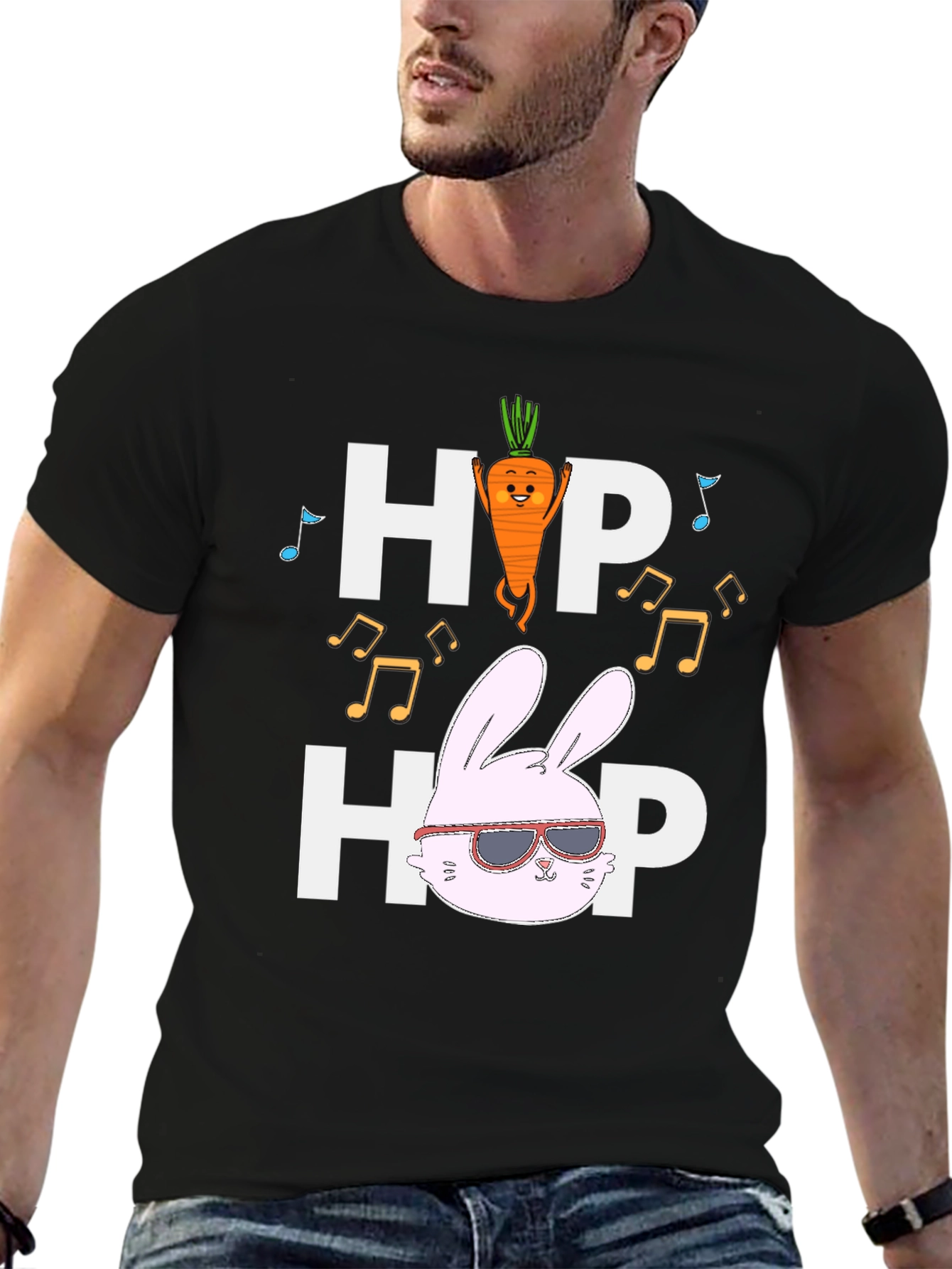 Hip Hop Bunny T-Shirt - Easter Carrot Cool Rabbit Tee