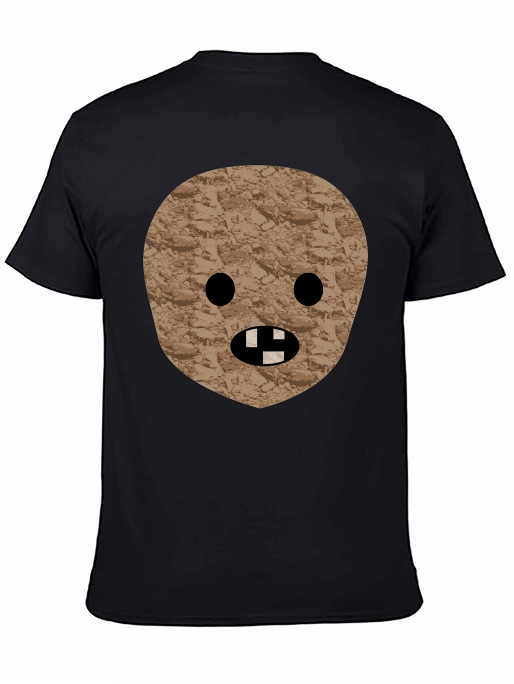 Novelty Graphic Tee - Funny Stone Face T-Shirt