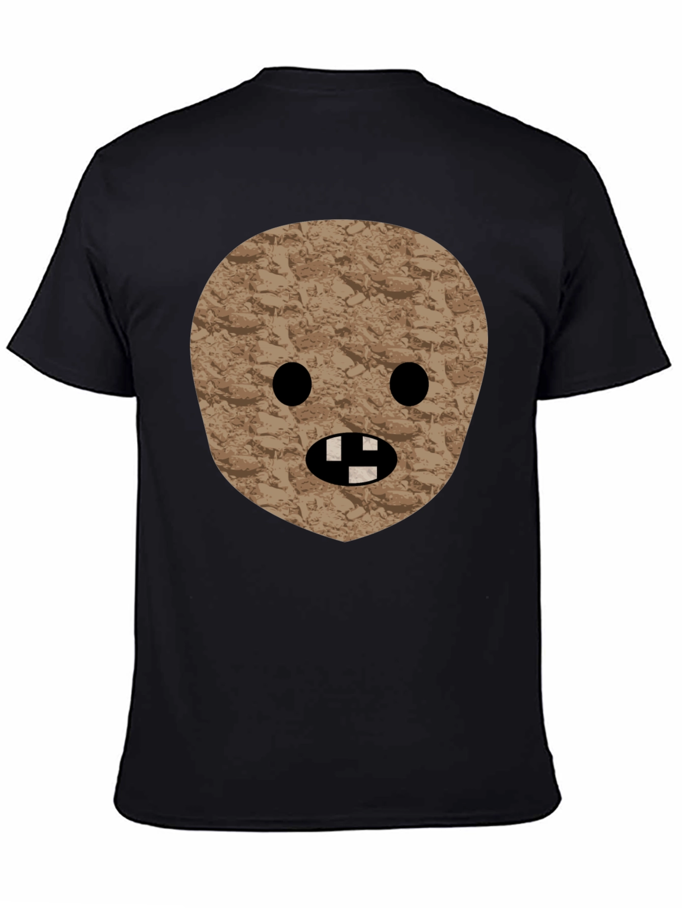 Novelty Graphic Tee - Funny Stone Face T-Shirt