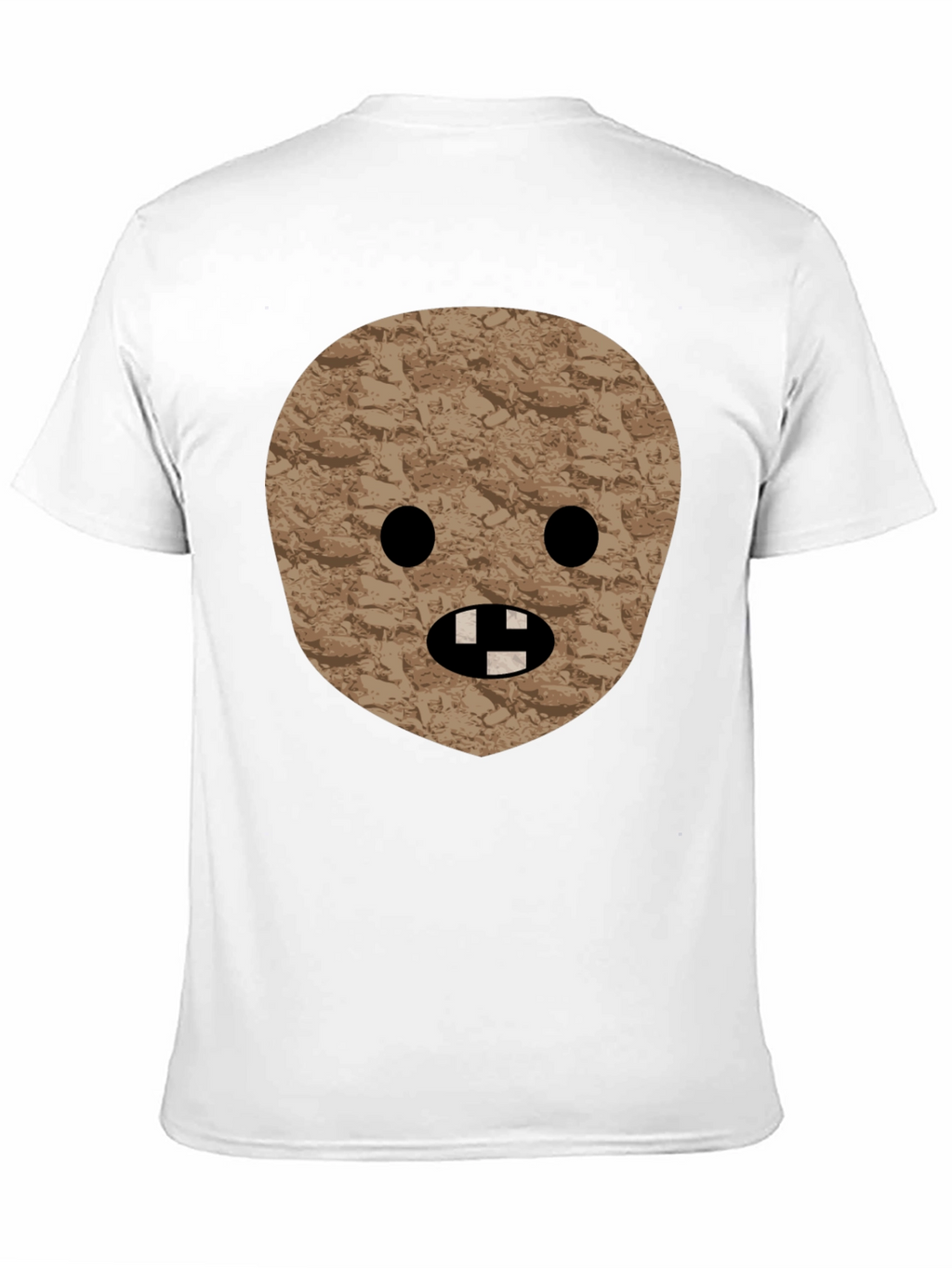 Novelty Graphic Tee - Funny Stone Face T-Shirt