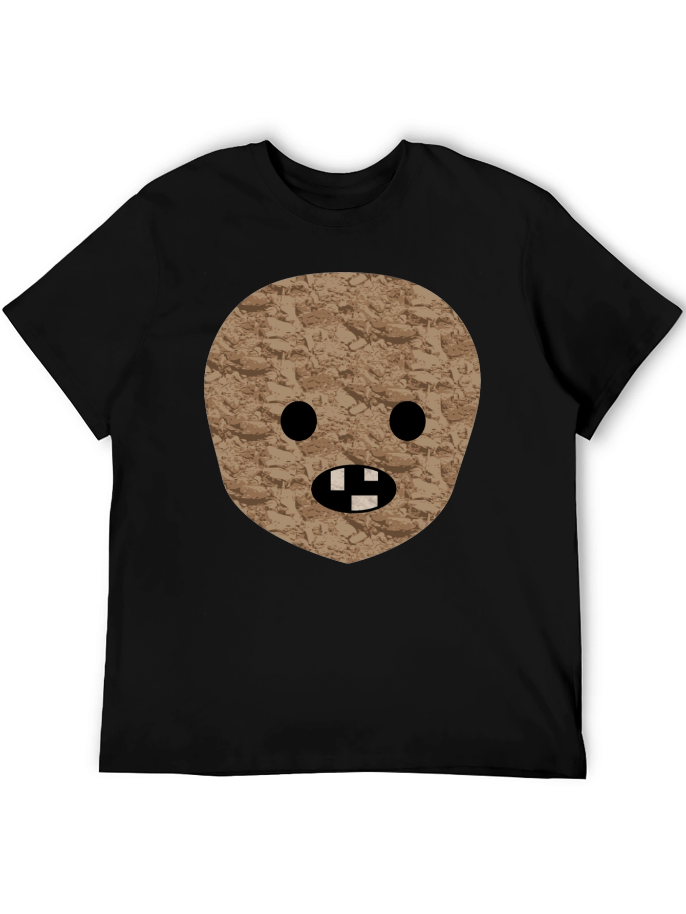 Novelty Graphic Tee - Funny Stone Face T-Shirt