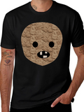 Novelty Graphic Tee - Funny Stone Face T-Shirt