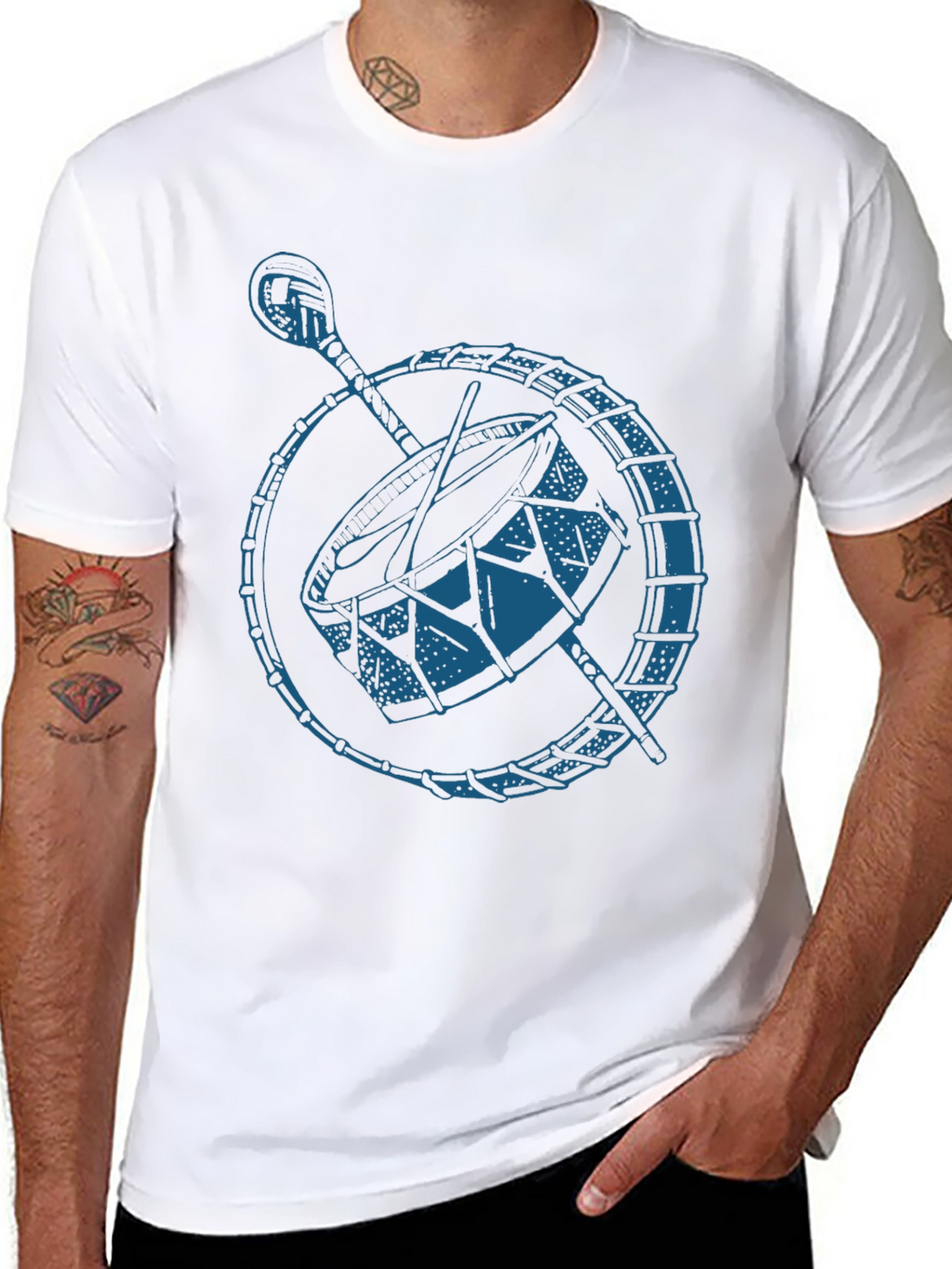 Drum Graphic Black T-Shirt