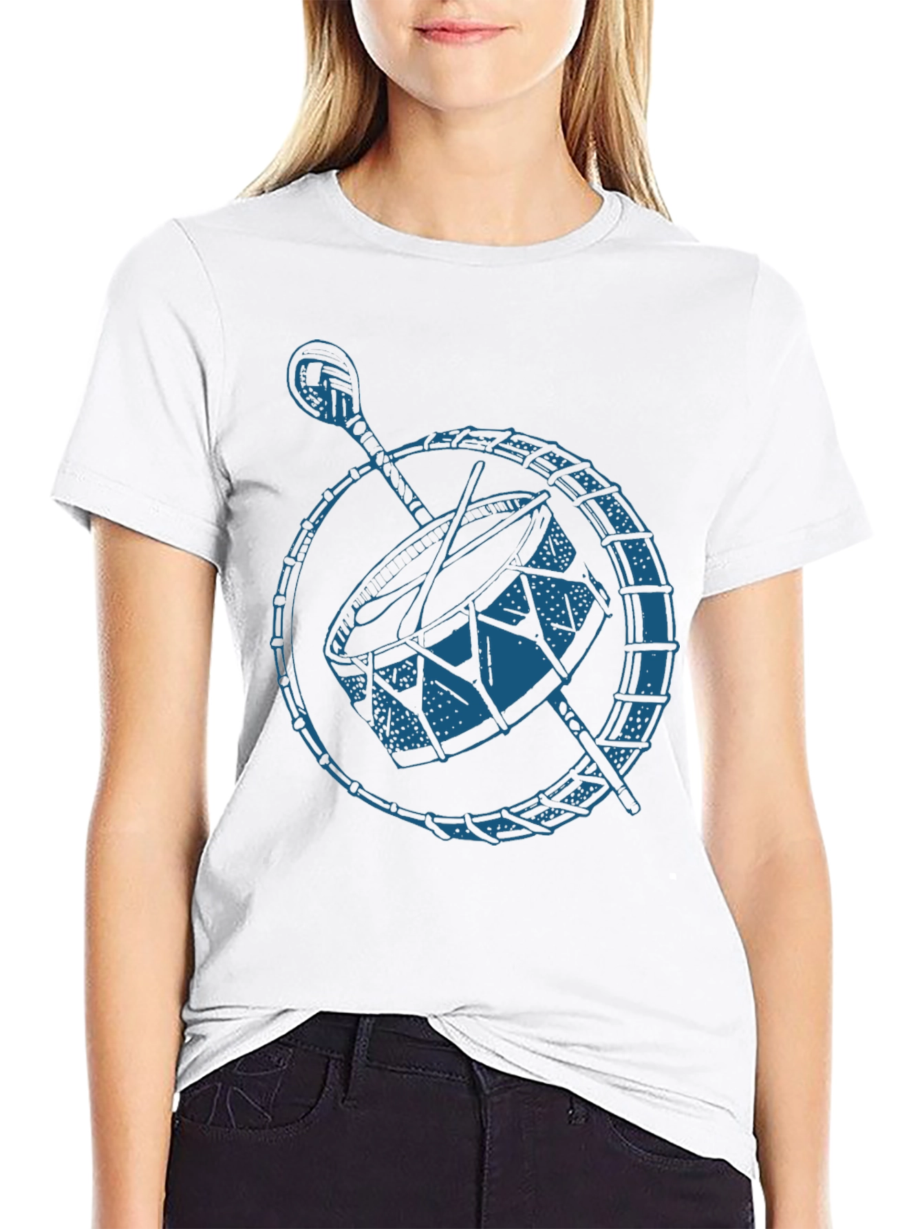 Drum Graphic Black T-Shirt