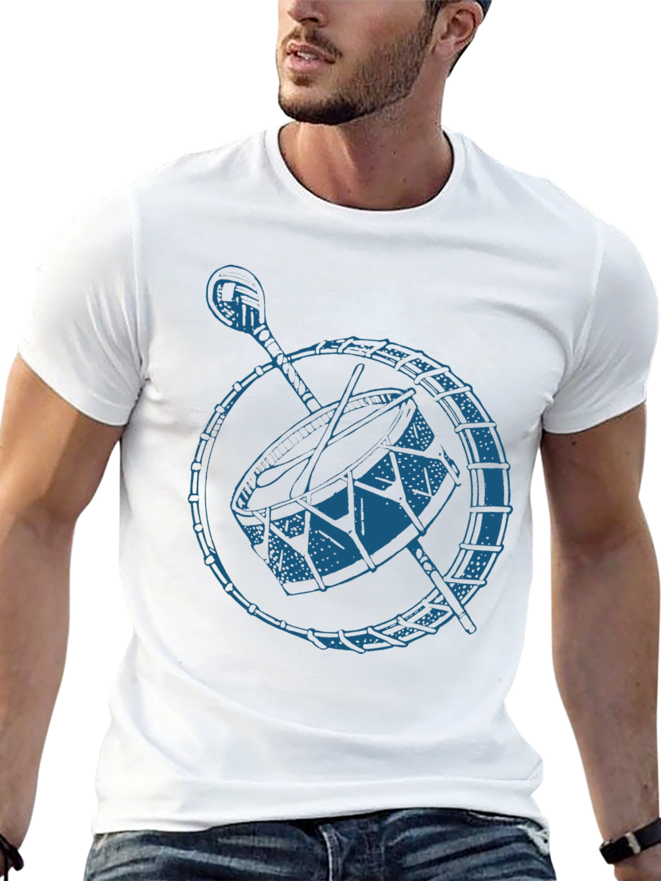 Drum Graphic Black T-Shirt