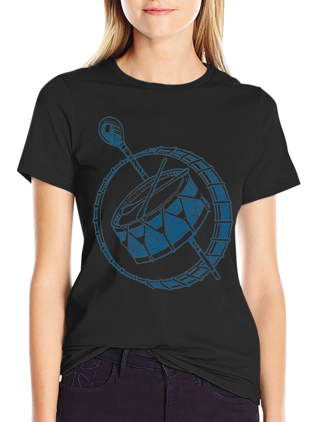 Drum Graphic Black T-Shirt