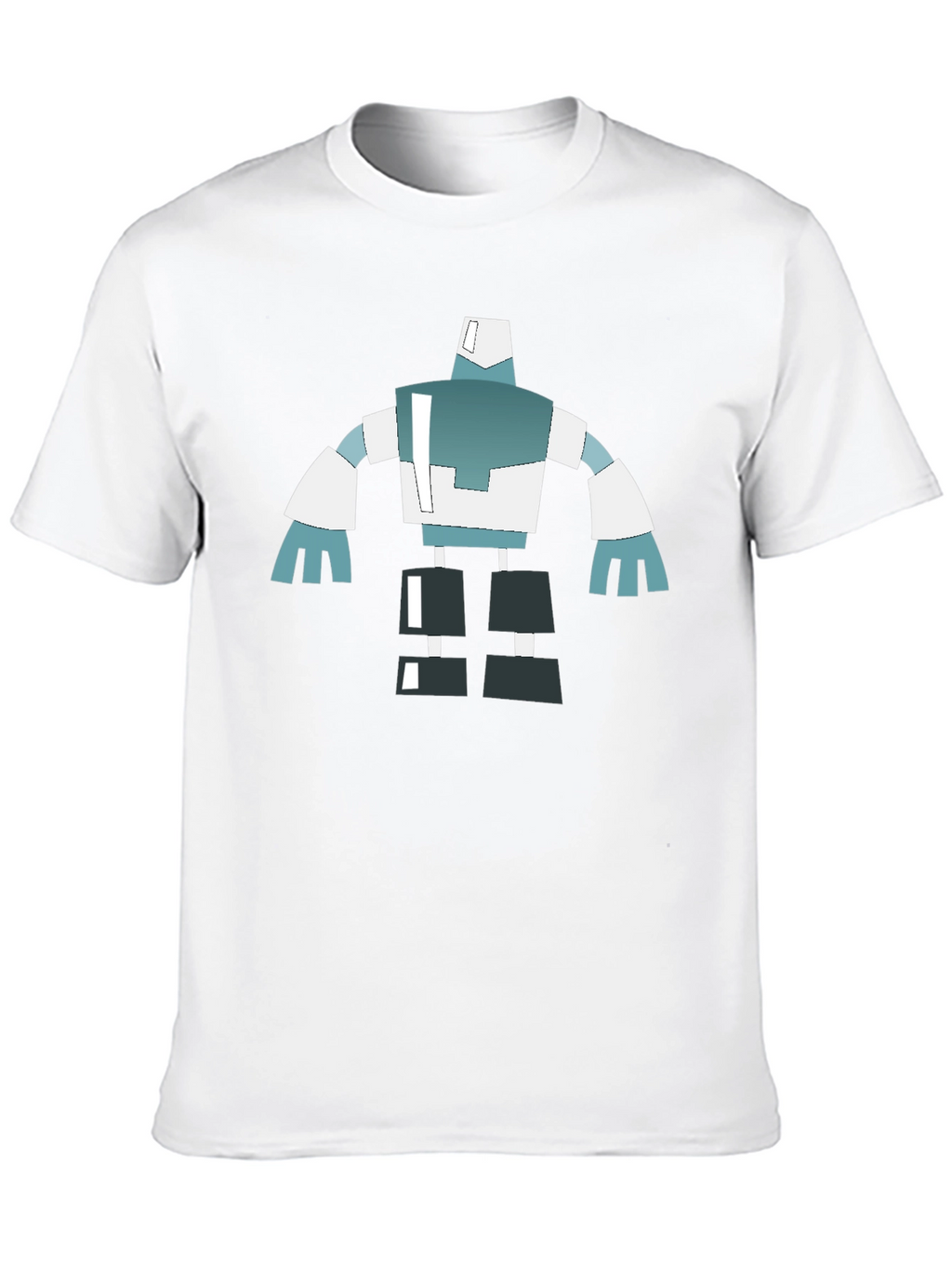 Abstract Robot Graphic Tee - Modern Style