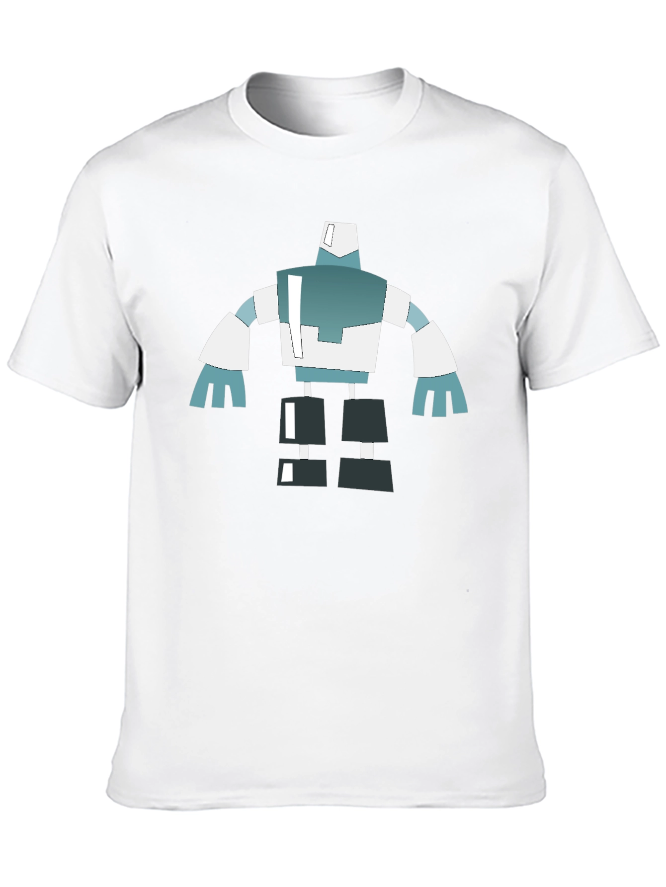 Abstract Robot Graphic Tee - Modern Style