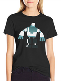 Abstract Robot Graphic Tee - Modern Style