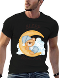Sleepy Bear Moon T-Shirt - Dreamy Comfort