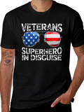 Veterans Superhero T-Shirt Patriotic Design