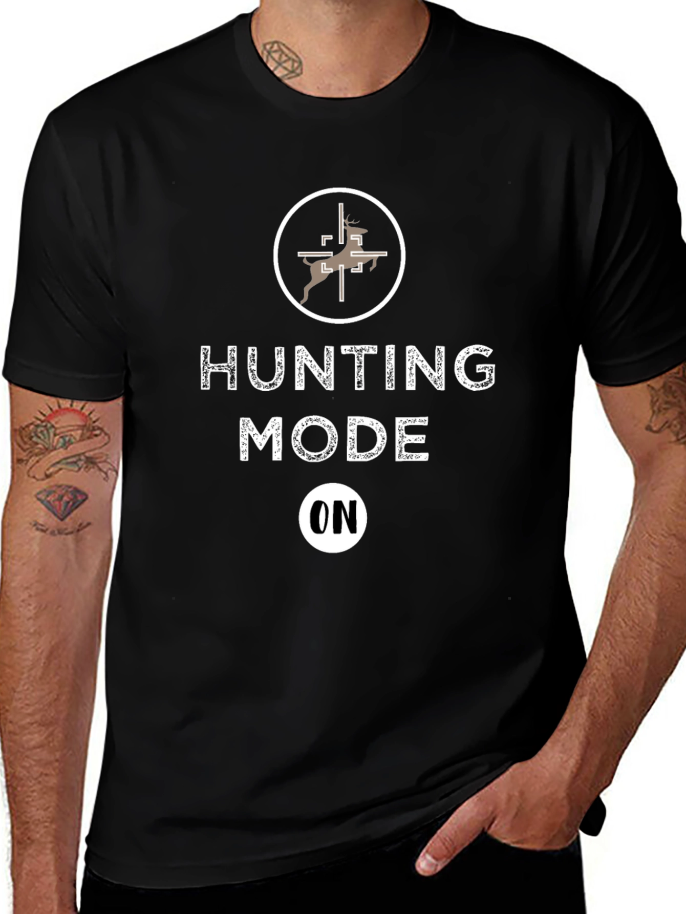 Hunting Mode On Graphic T-Shirt for Men