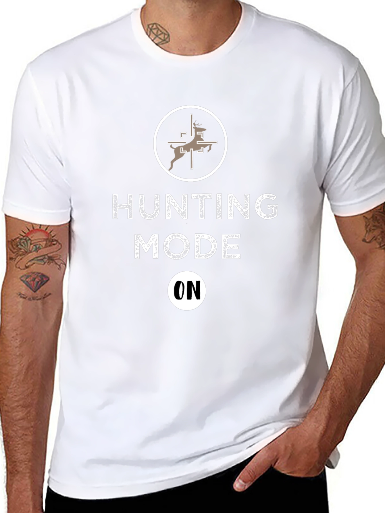 Hunting Mode On Graphic T-Shirt for Men
