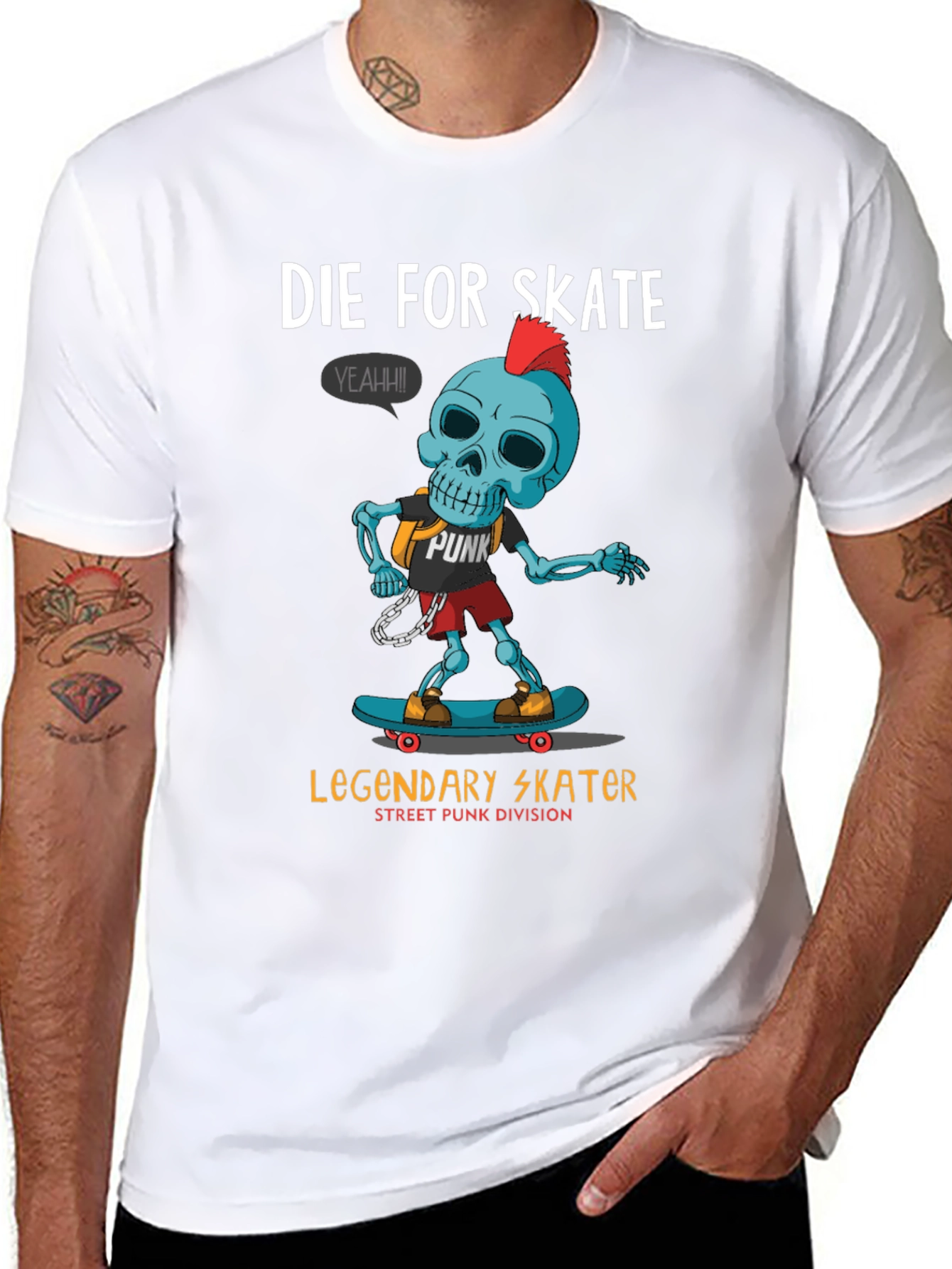 Die For Skate Punk Skater Graphic T-Shirt