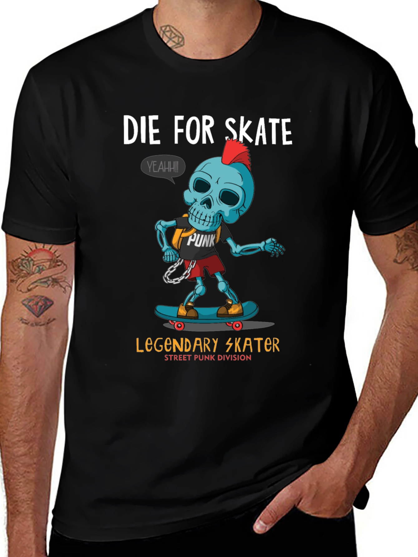 Die For Skate Punk Skater Graphic T-Shirt