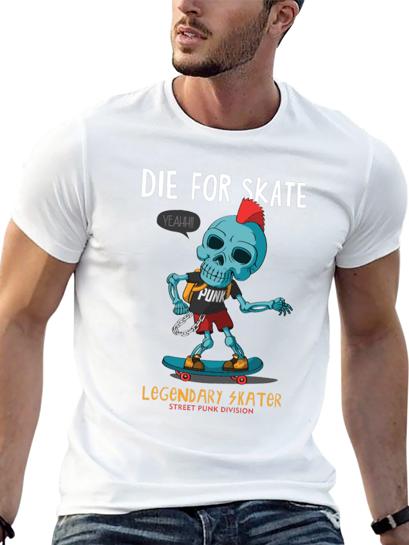 Die For Skate Punk Skater Graphic T-Shirt