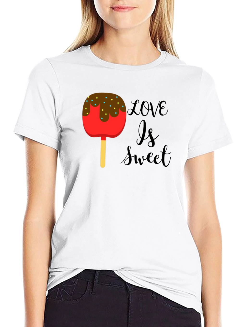 Love Is Sweet T-Shirt - Candy Apple Graphic Tee