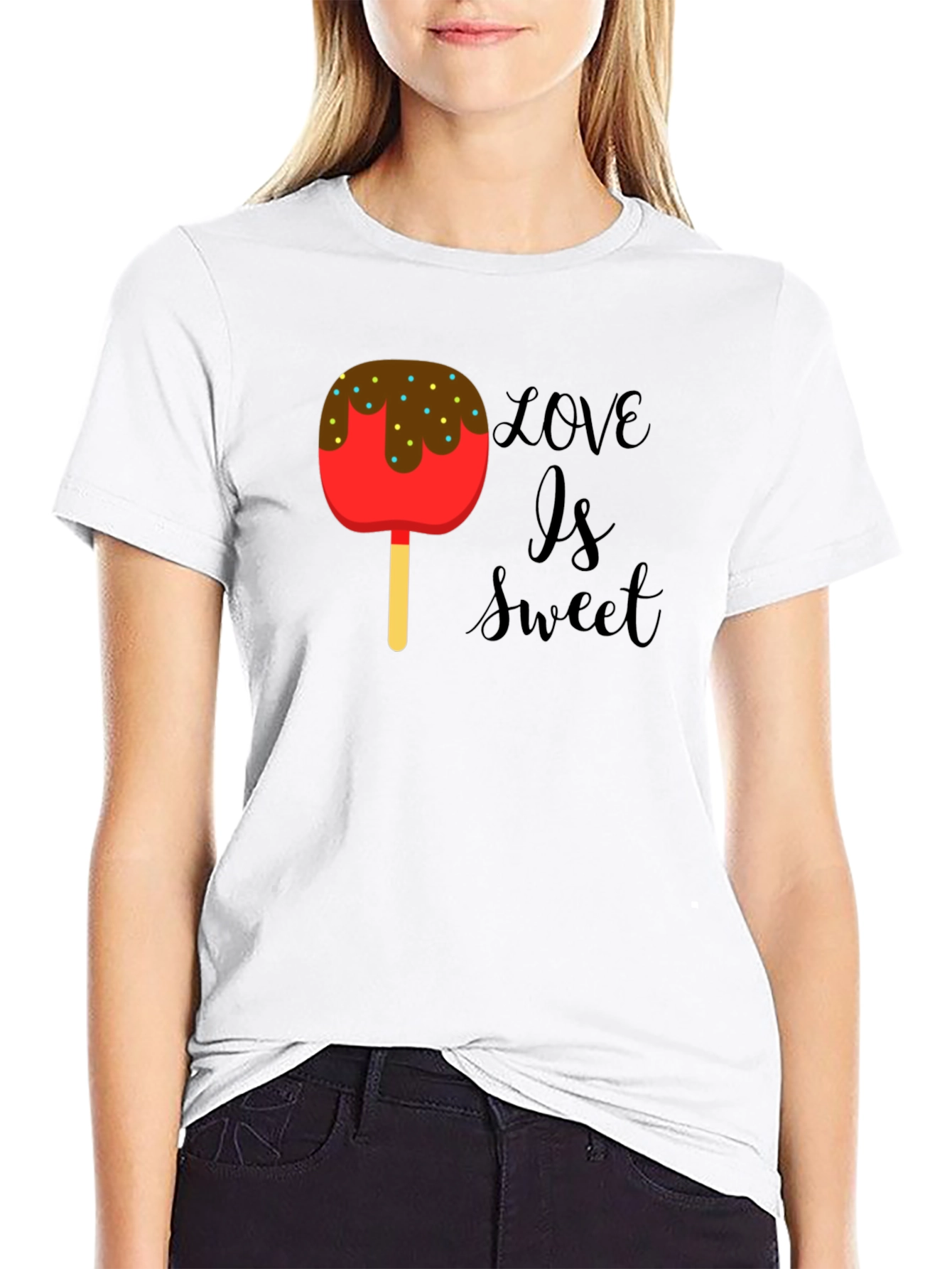 Love Is Sweet T-Shirt - Candy Apple Graphic Tee