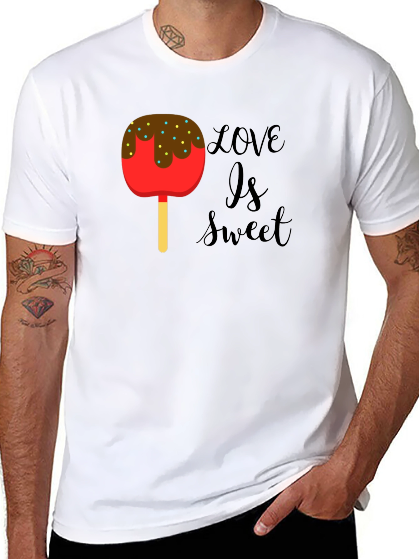 Love Is Sweet T-Shirt - Candy Apple Graphic Tee