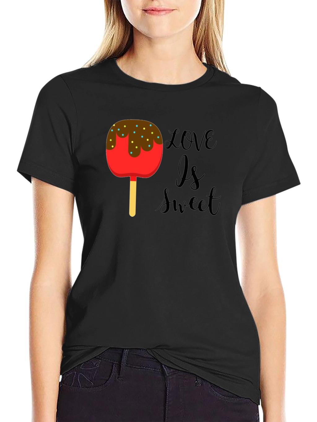 Love Is Sweet T-Shirt - Candy Apple Graphic Tee