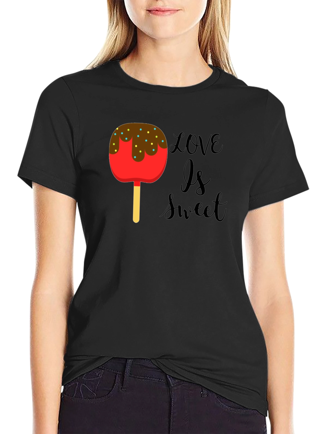 Love Is Sweet T-Shirt - Candy Apple Graphic Tee