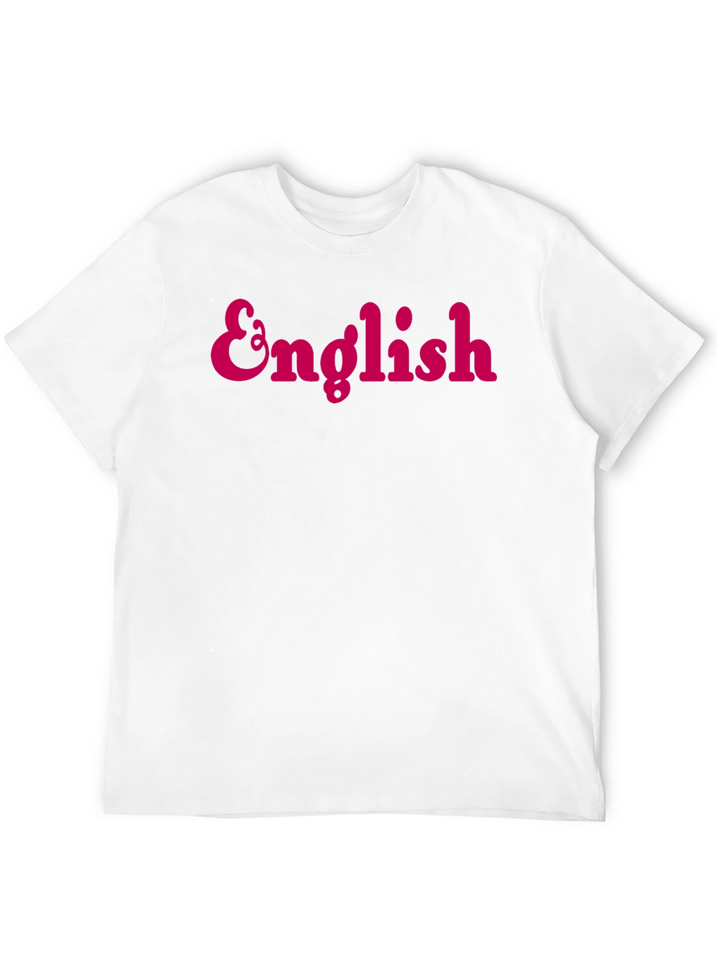 English Text Black T-Shirt