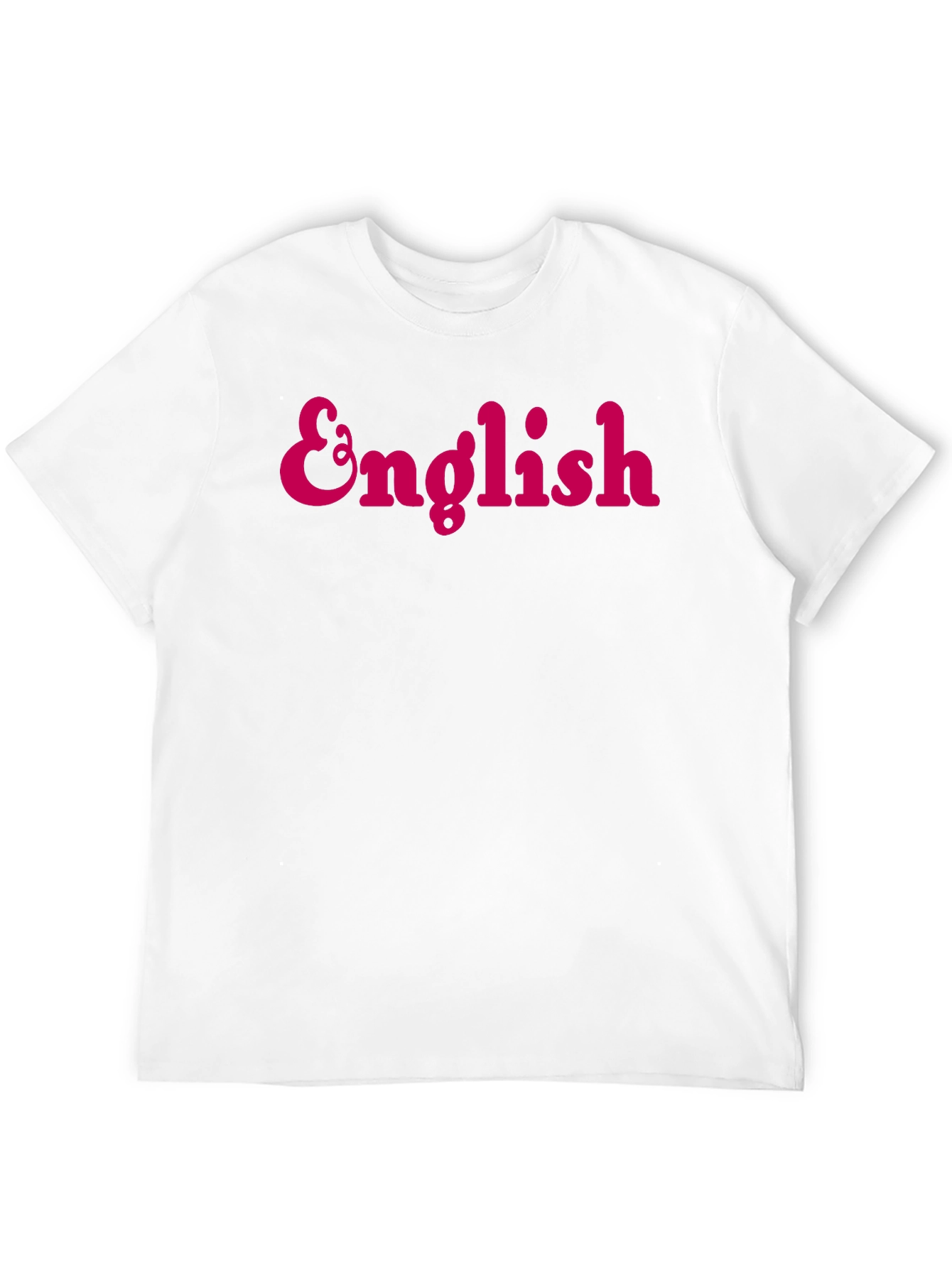 English Text Black T-Shirt