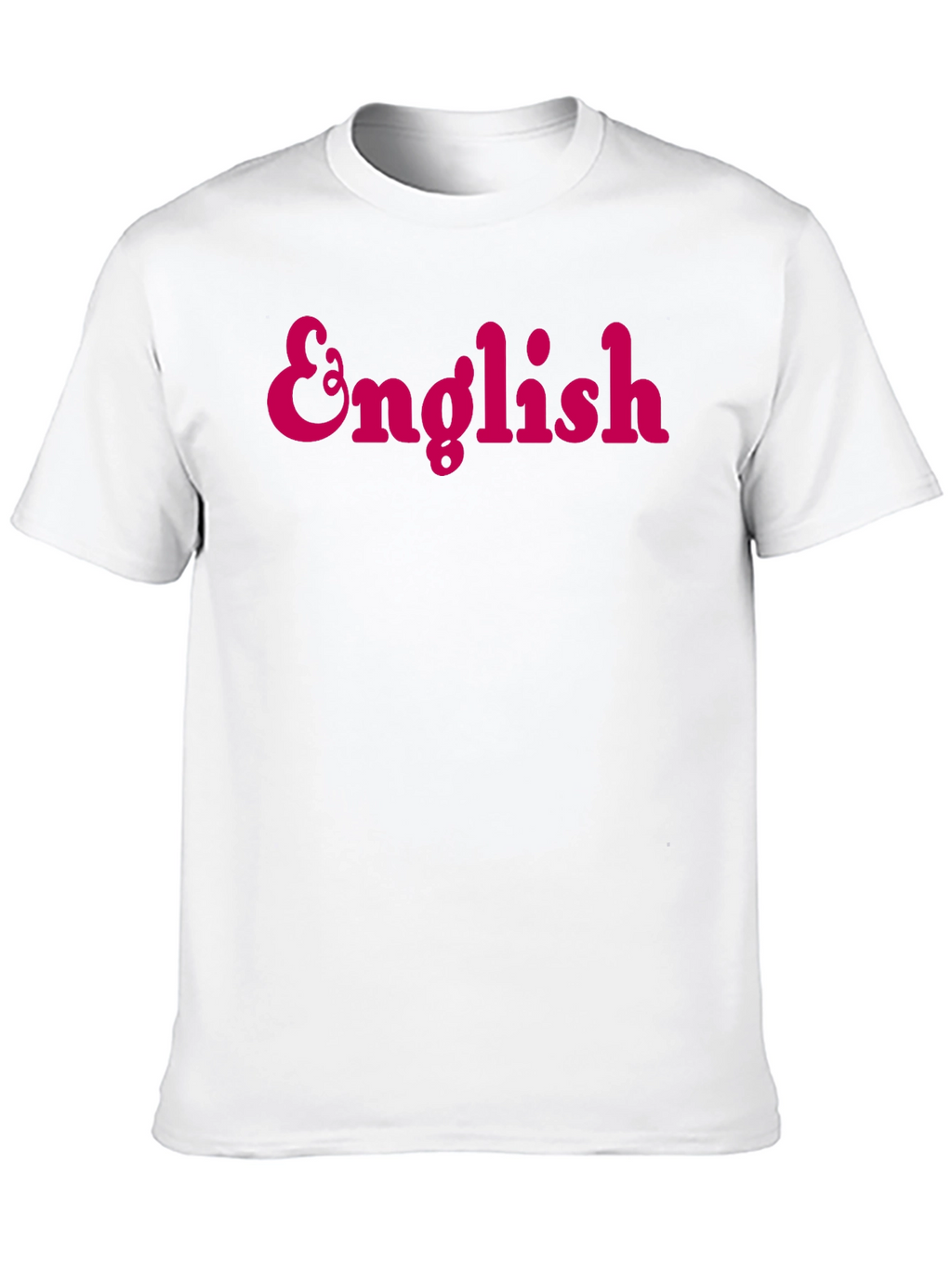English Text Black T-Shirt