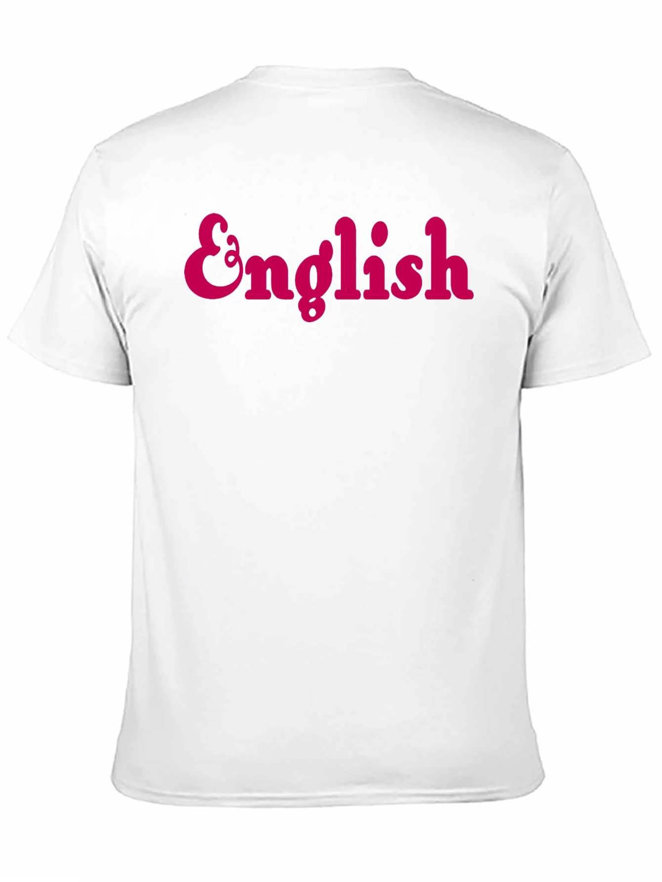 English Text Black T-Shirt