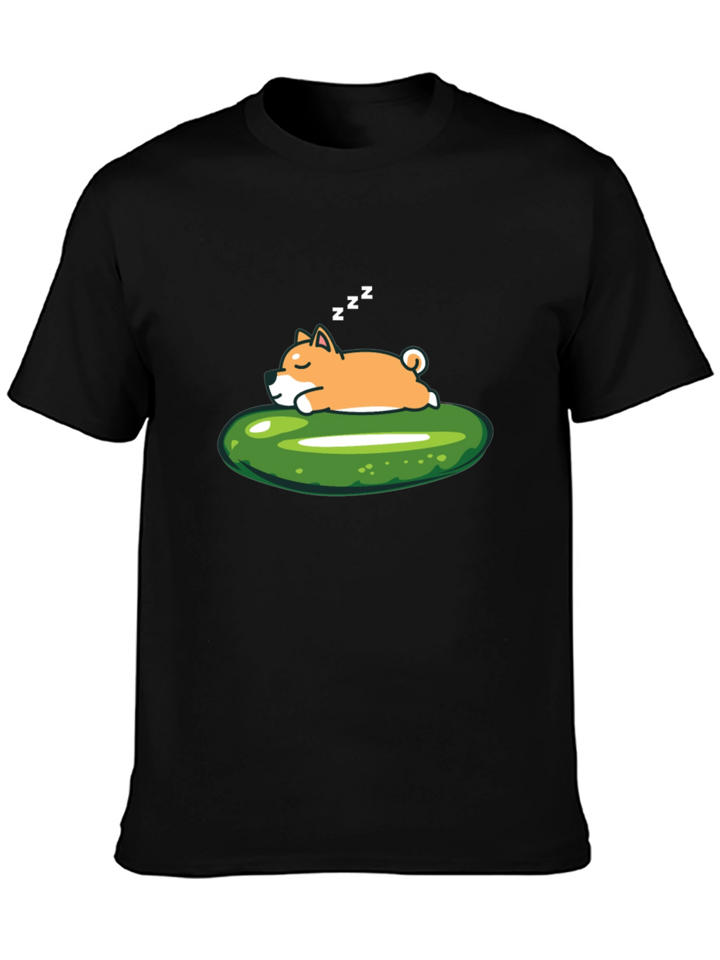 Sleeping Shiba Inu on Pickle T-Shirt