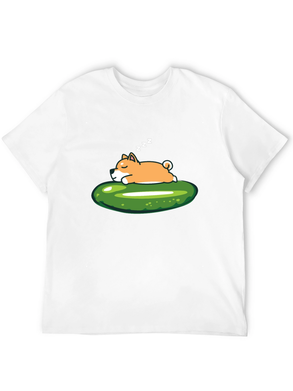 Sleeping Shiba Inu on Pickle T-Shirt