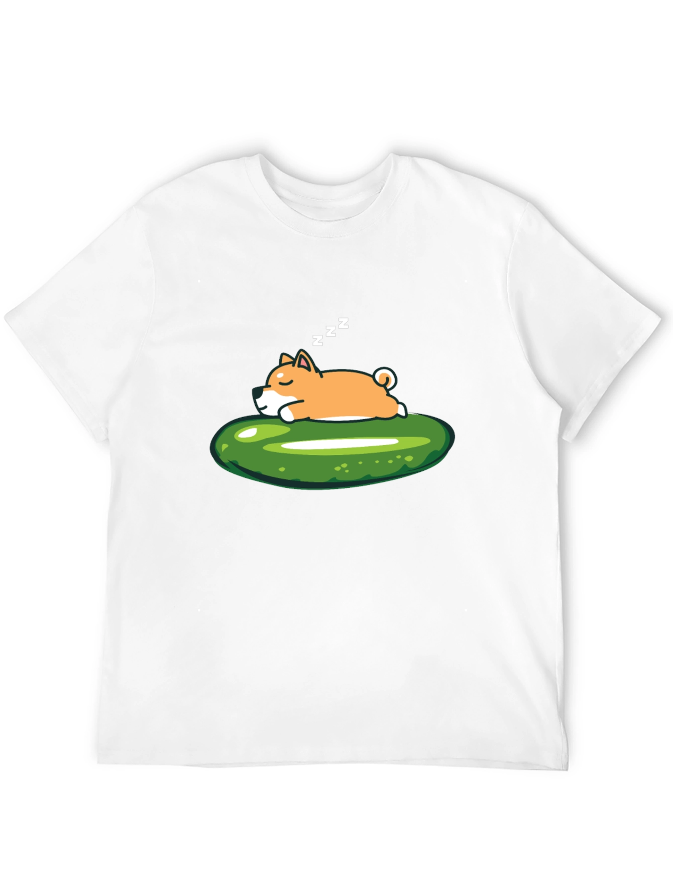 Sleeping Shiba Inu on Pickle T-Shirt