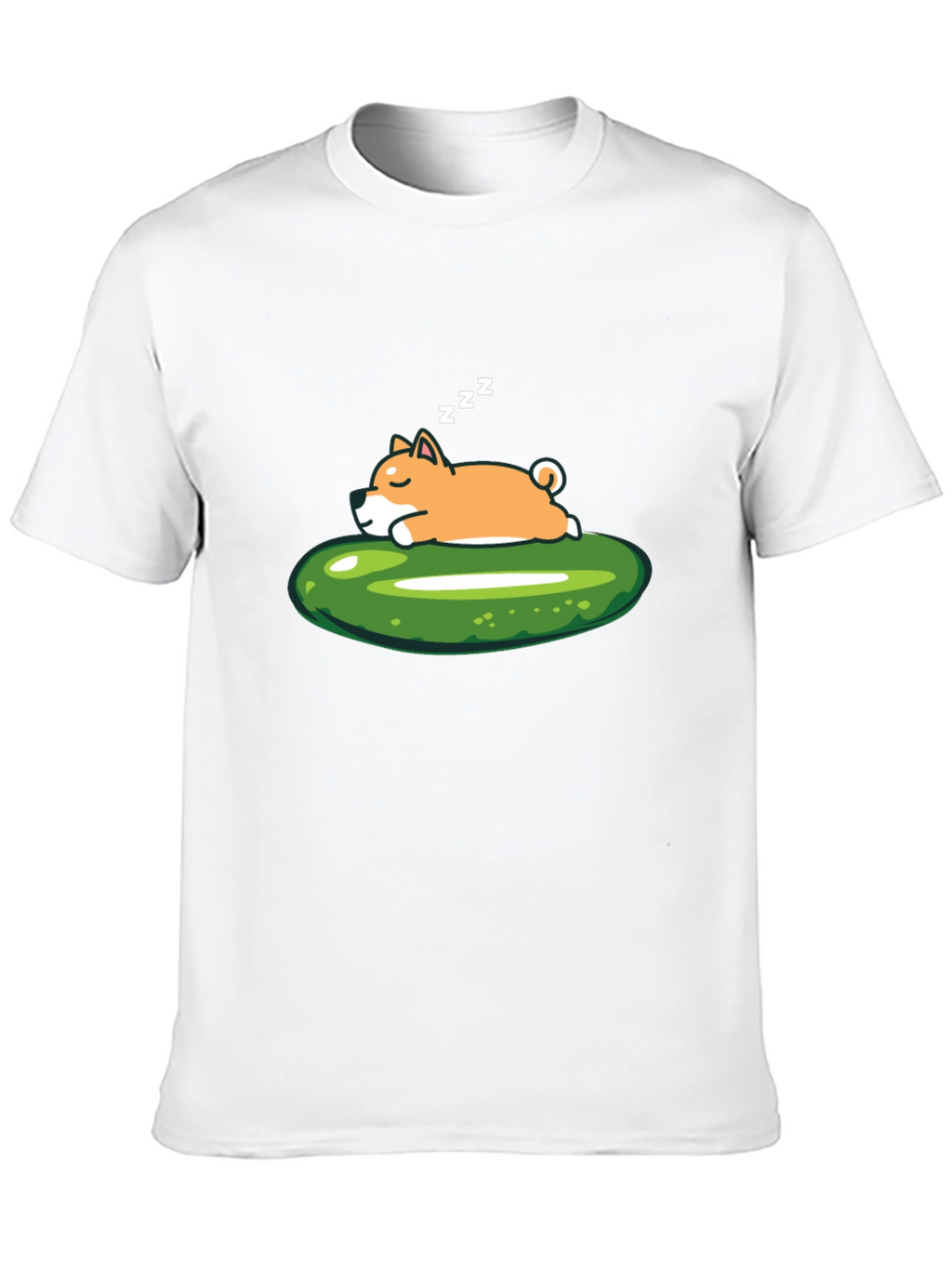 Sleeping Shiba Inu on Pickle T-Shirt