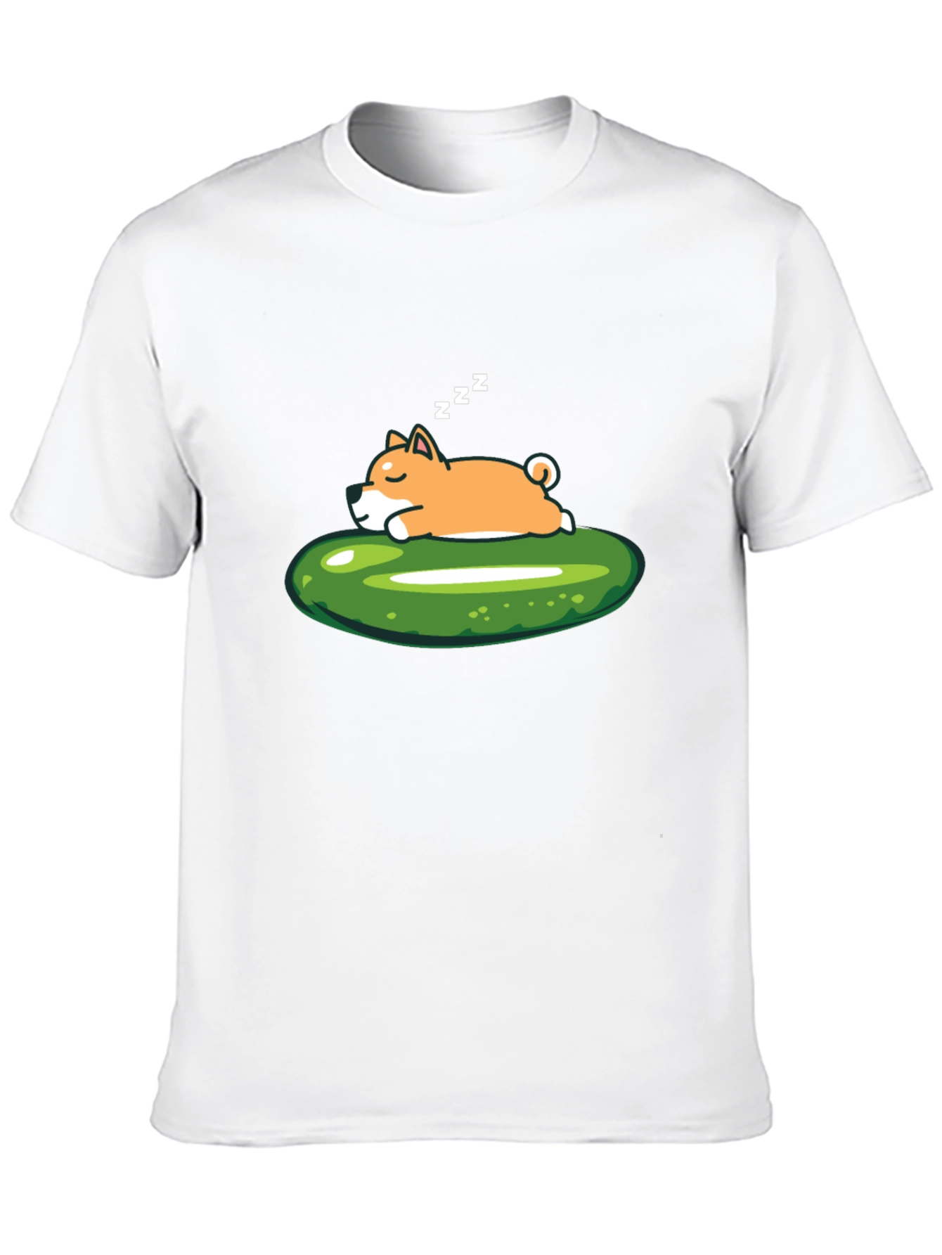 Sleeping Shiba Inu on Pickle T-Shirt