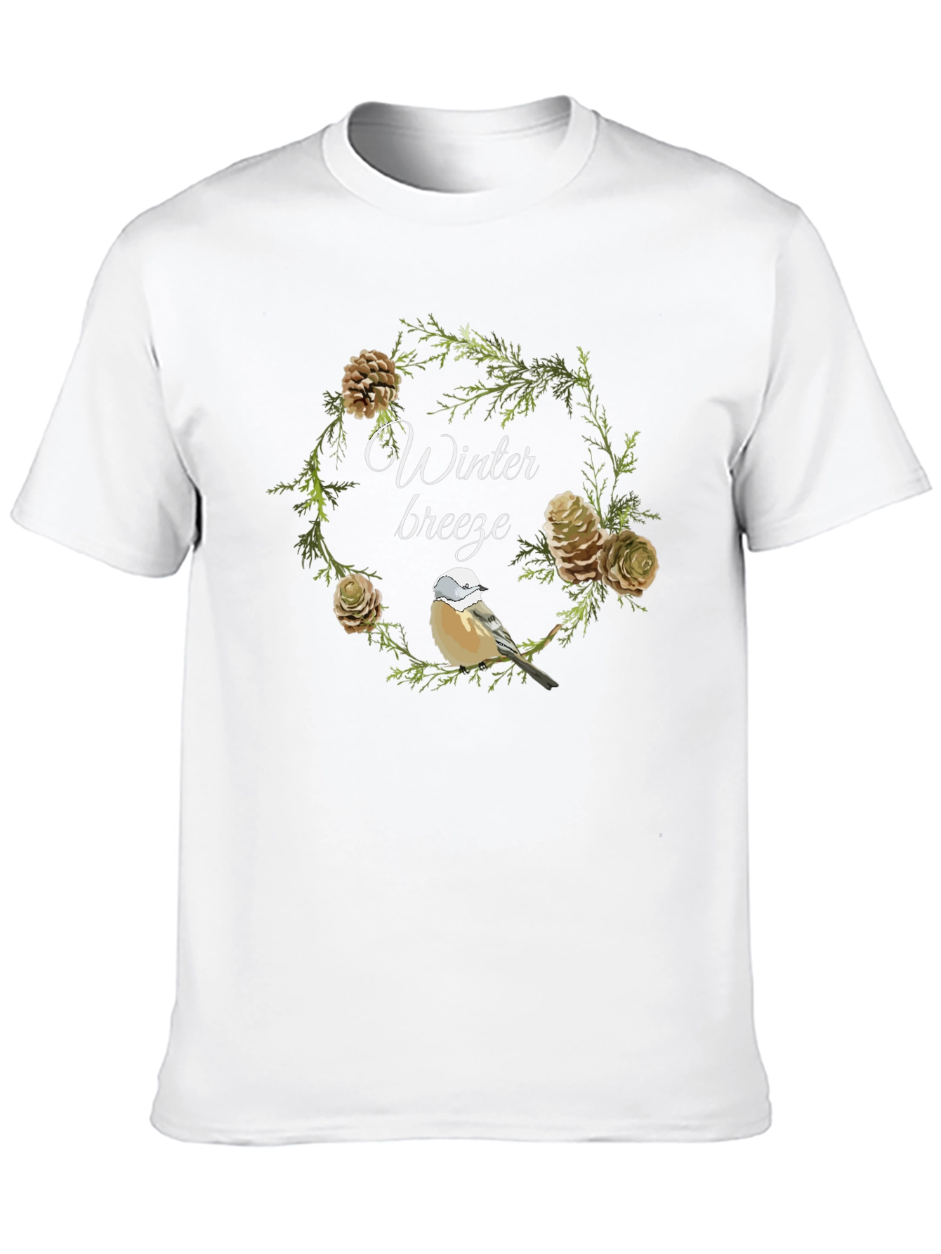 Winter Breeze Bird & Pine T-Shirt