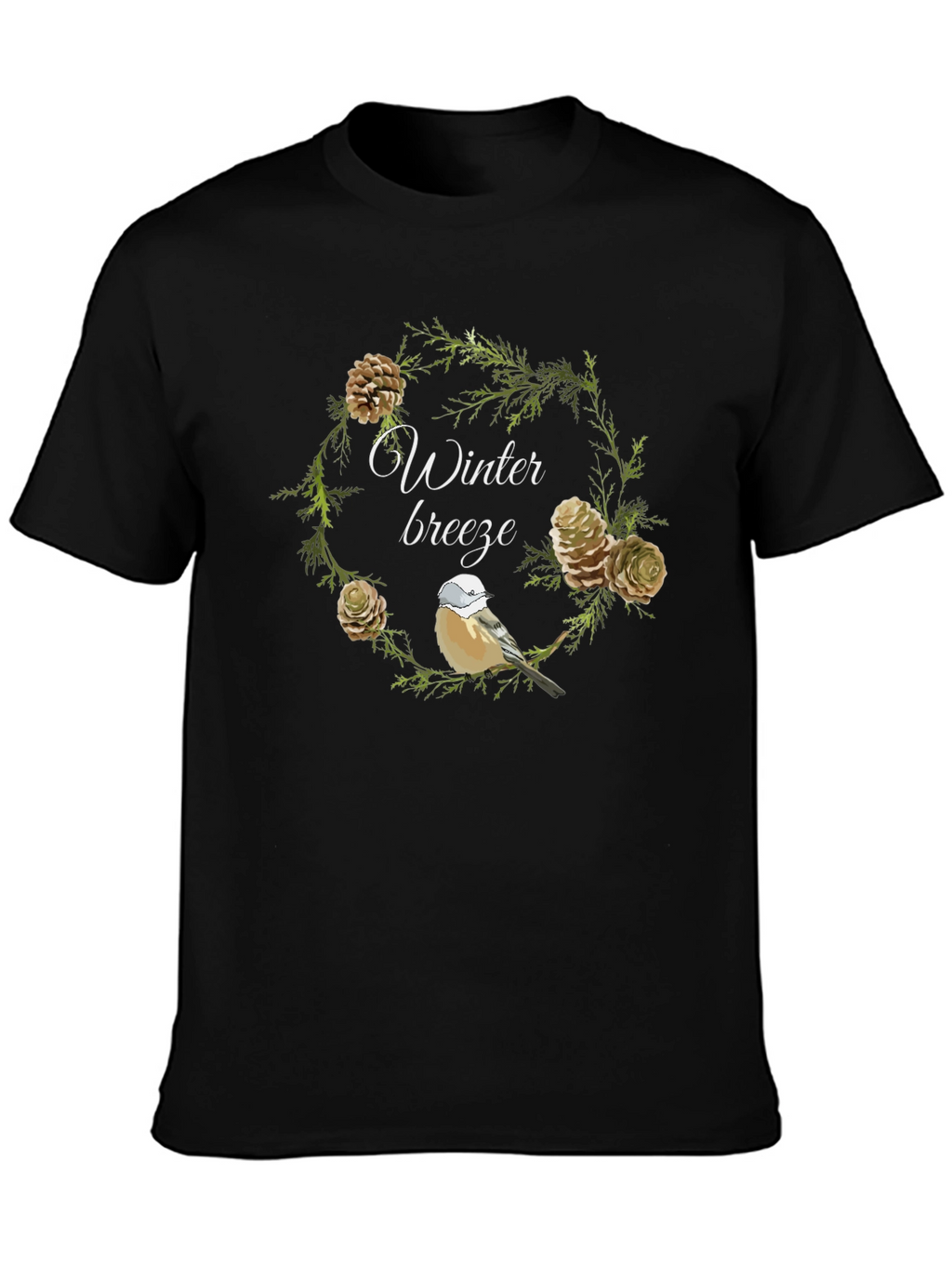 Winter Breeze Bird & Pine T-Shirt
