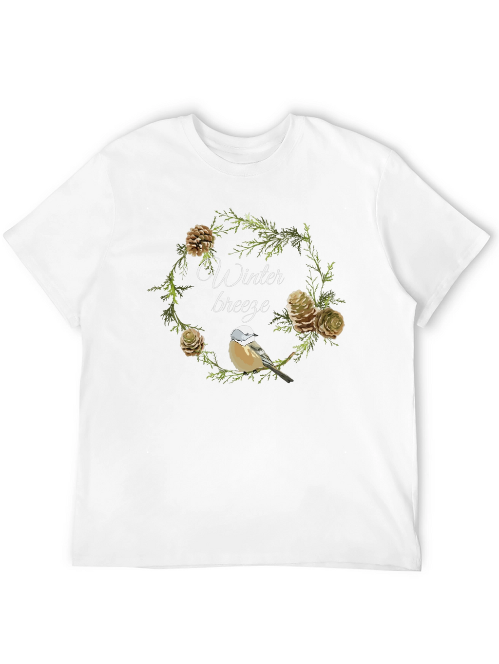 Winter Breeze Bird & Pine T-Shirt