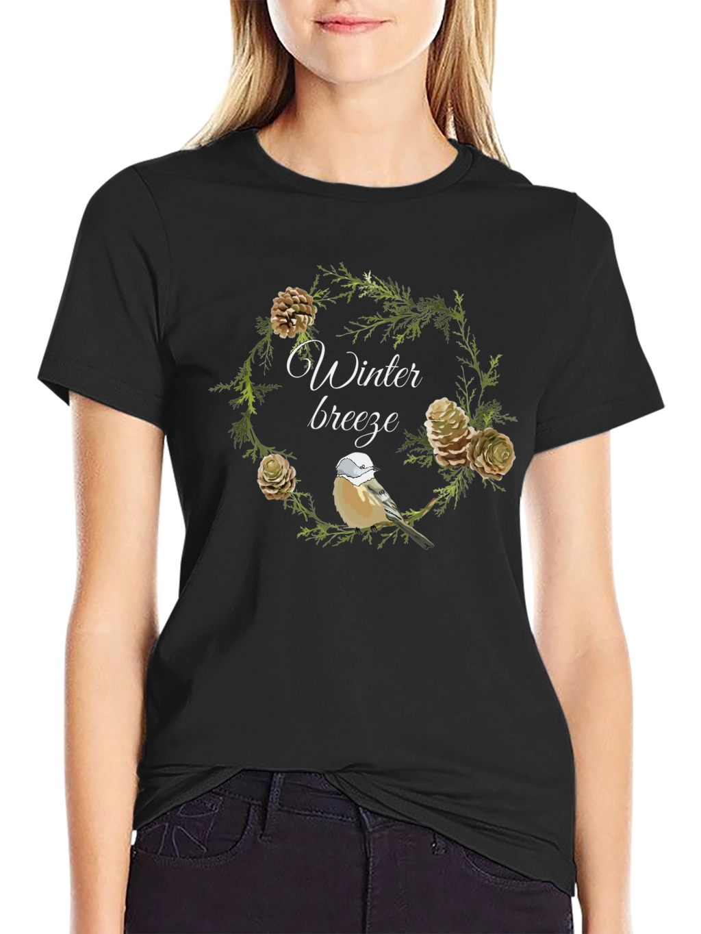 Winter Breeze Bird & Pine T-Shirt