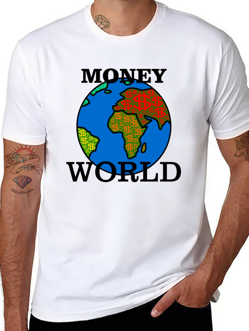 Money World Graphic Tee - Black T-Shirt