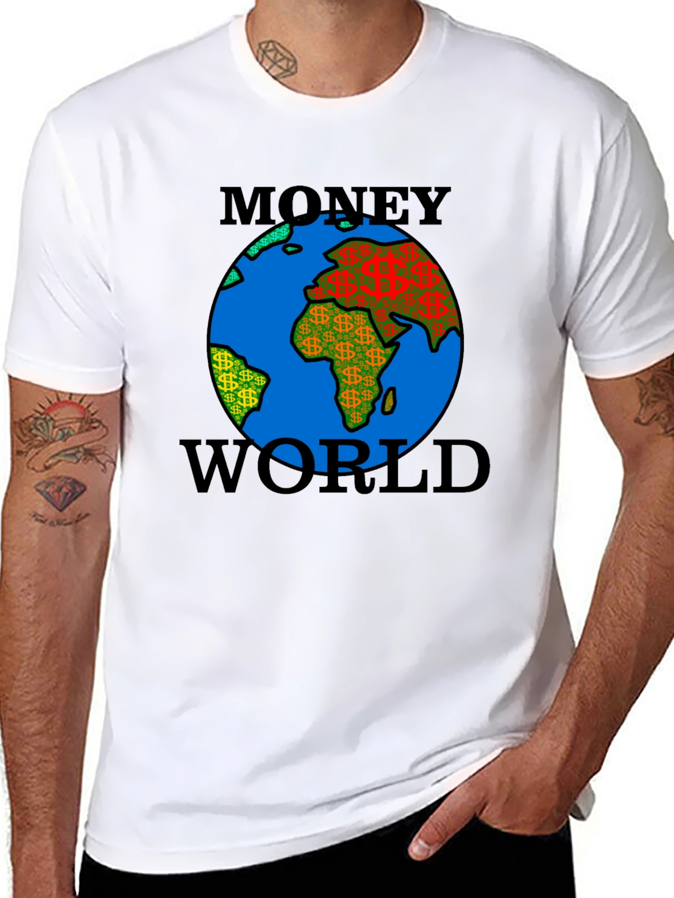 Money World Graphic Tee - Black T-Shirt