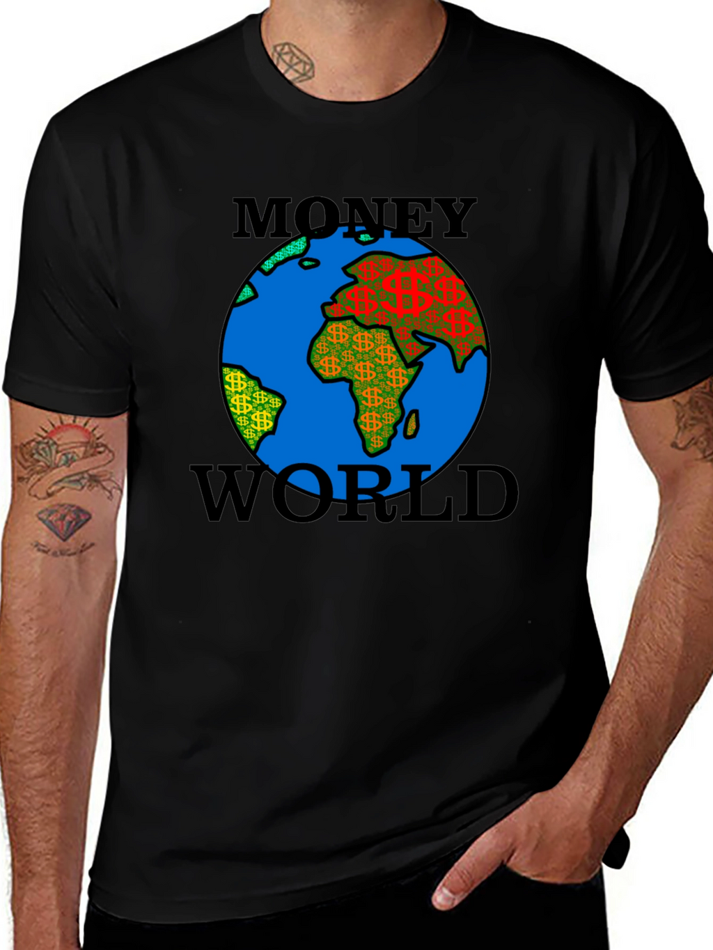 Money World Graphic Tee - Black T-Shirt