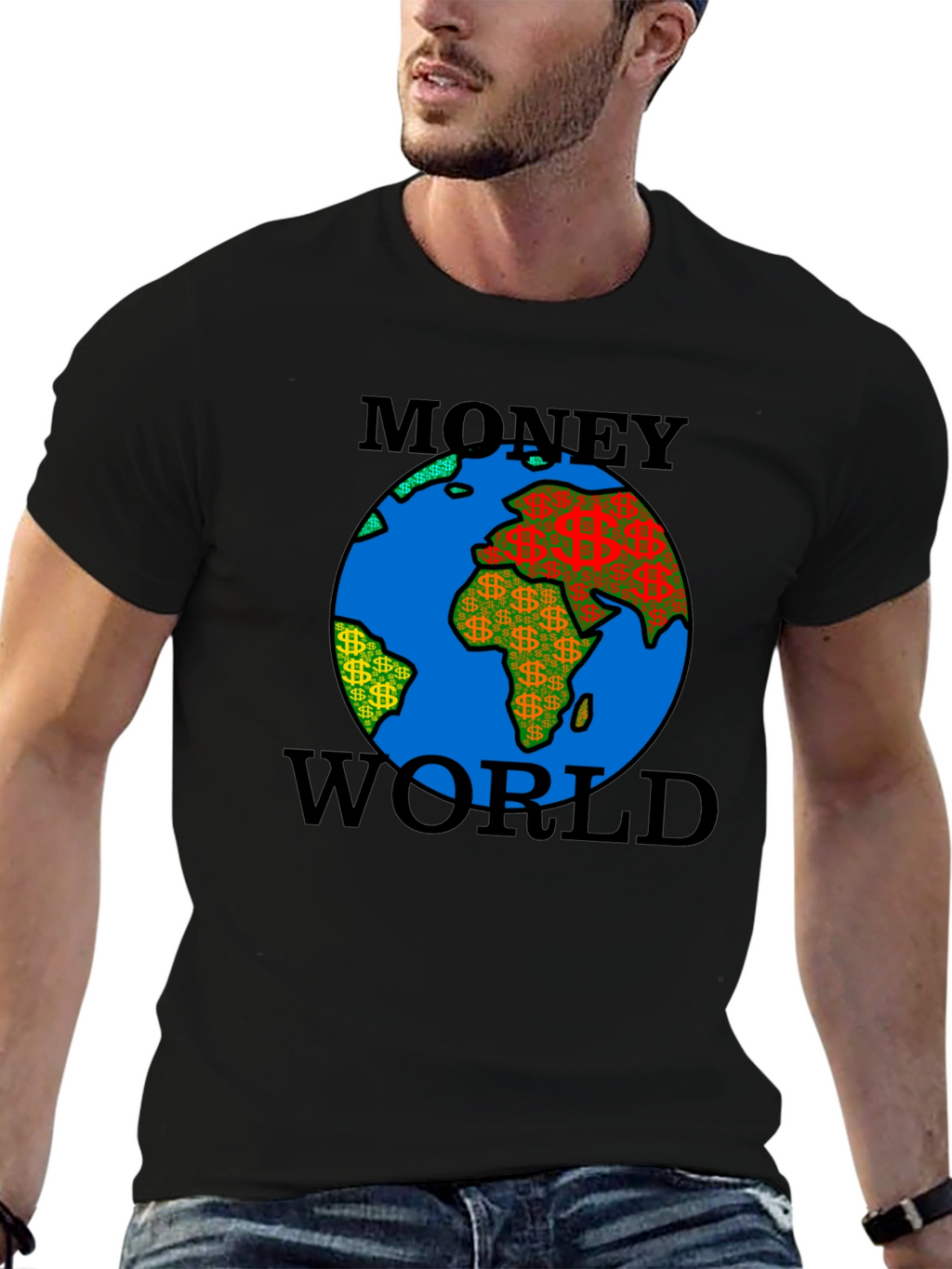 Money World Graphic Tee - Black T-Shirt