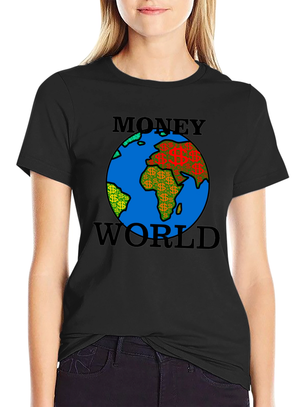 Money World Graphic Tee - Black T-Shirt