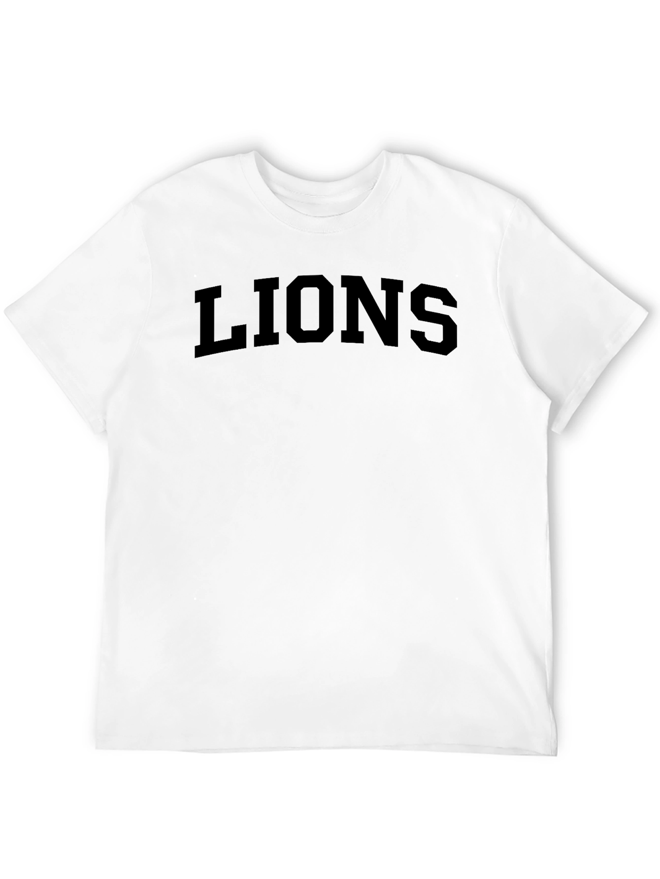 LIONS Graphic Print T-Shirt - Classic Crew Neck Tee