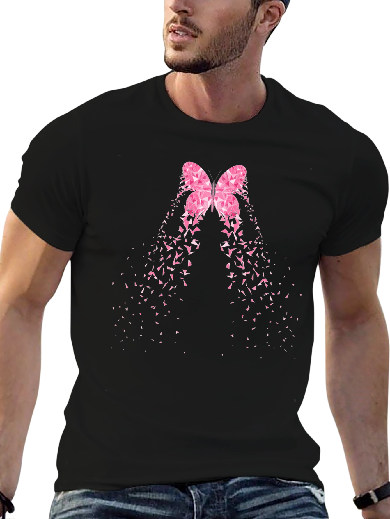 Butterfly Effect Graphic Tee - Trendy Black T-Shirt