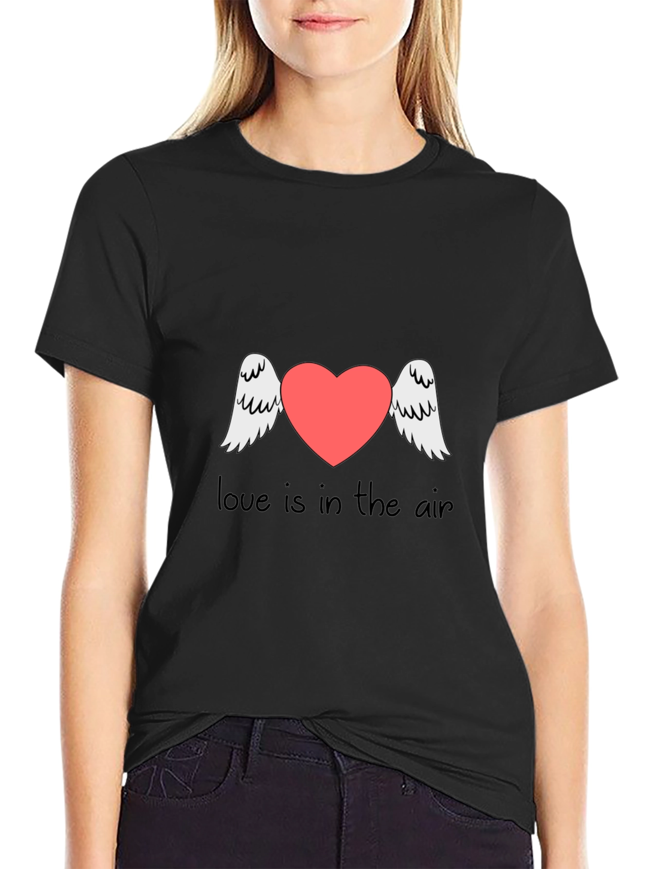 Love is in the Air Graphic Tee - Black